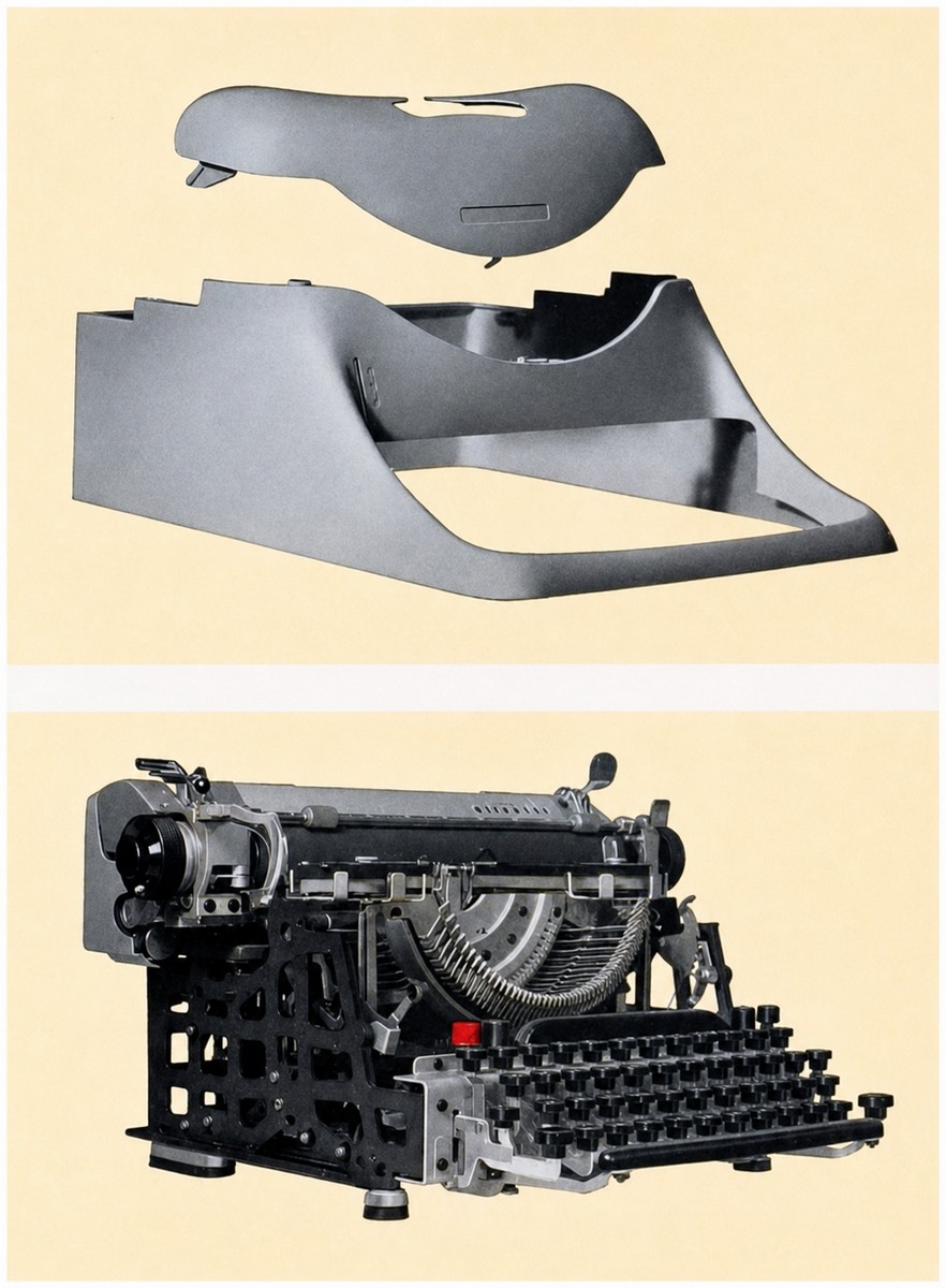 Dettaglio della meccanica Olivetti Lexikon 80