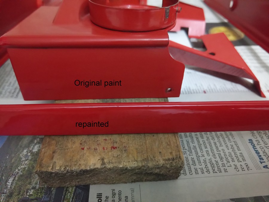 Dettaglio del restauro della Everest Mod. 44