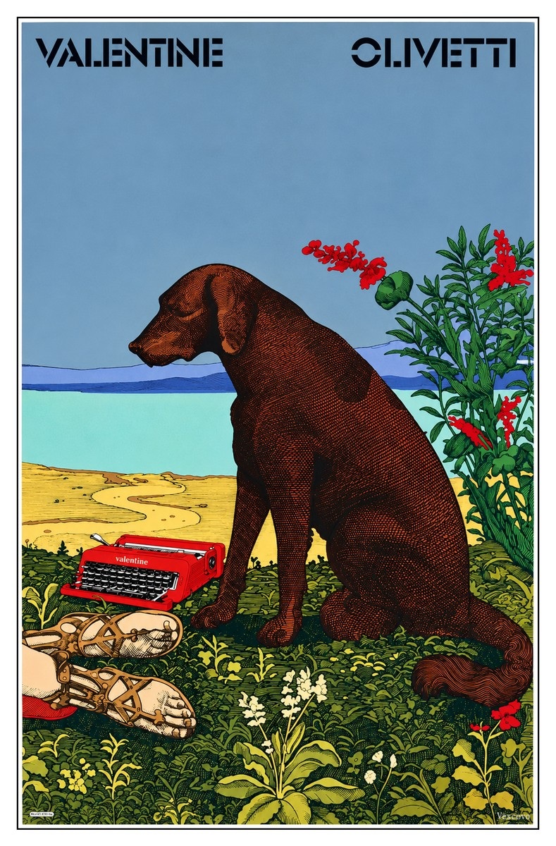 Pubblicità a colori della Olivetti Valentine del 1969